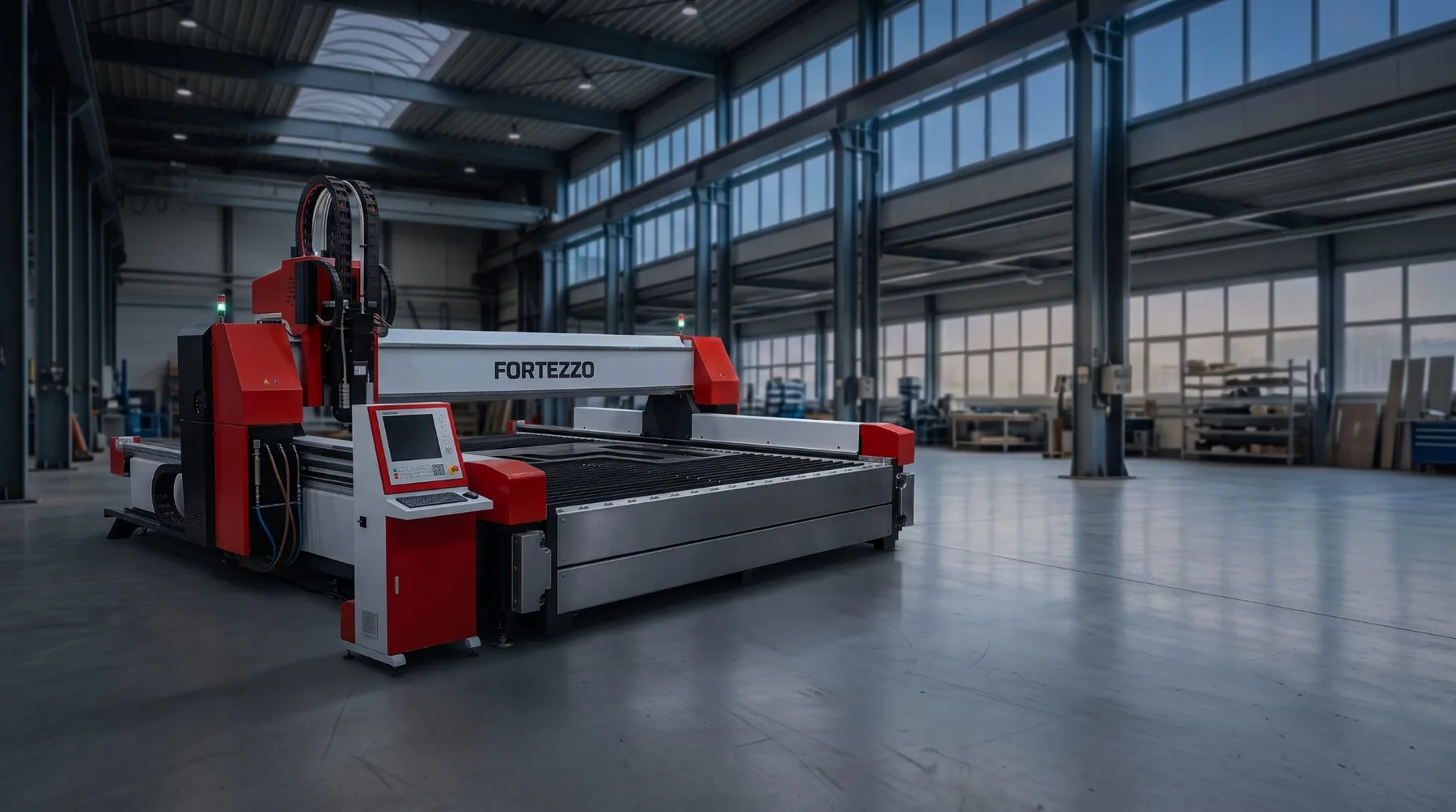 Станок Fortezzo Waterjet 4020 в цехе